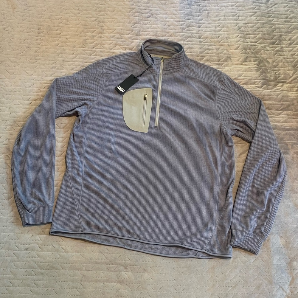 Straight Down 1/4 zip‎ pullover mens size medium gray NWT
